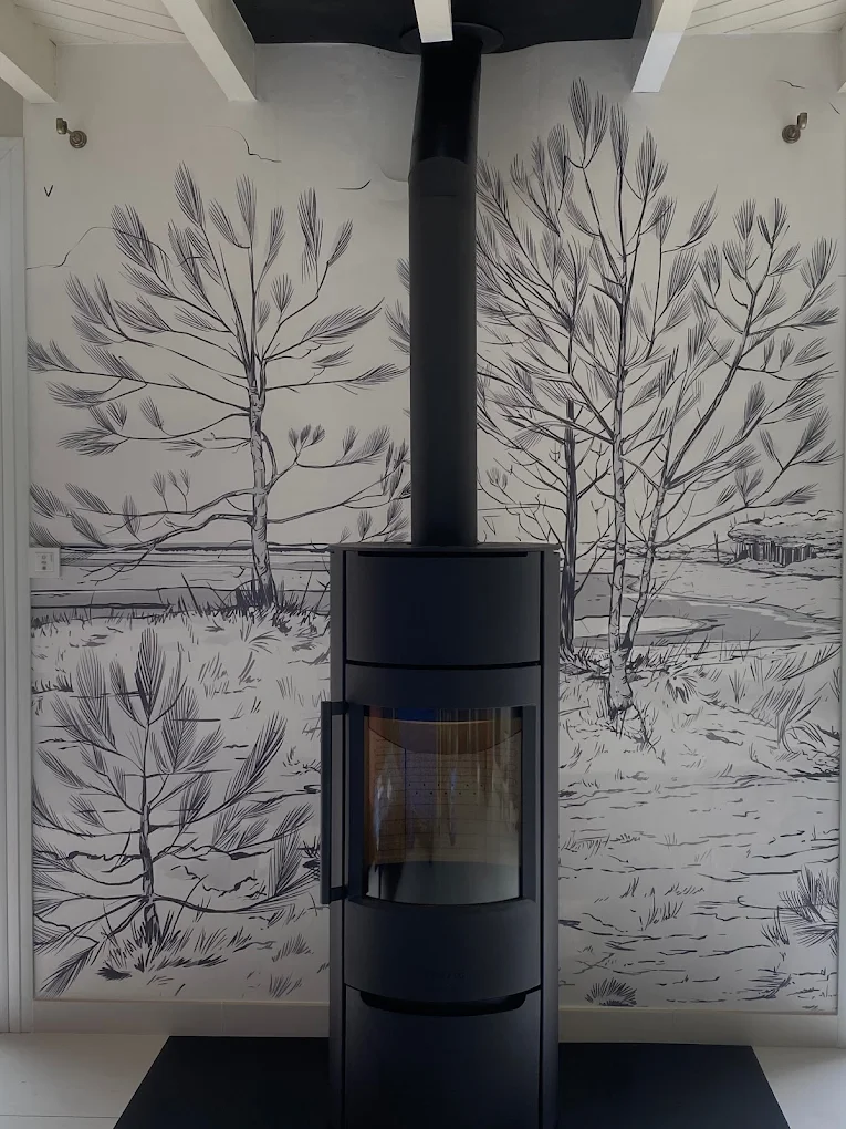 Installation d'un poêle à bois par Peaudeau Confort à Aizenay